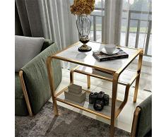 Quskto Table Basse Mini Table de Nuit Side Table dappoint Mobil Snack Table de Salon Facile à Nettoyer et à Assembler, b, 60X60X55CM