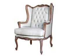 Arteferretto Fauteuil Bergère à Oreilles avec Coussin