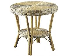 AUBRY GASPARD Table Basse en moelle de rotin Naturelle et manau et 58x58x55cm