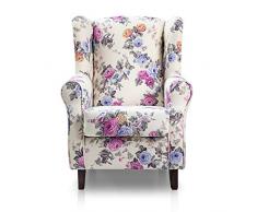 Suenoszzz Fauteuil à oreilles (idéal pour l’allaitement) avec revêtement tissus Moderne Medida: 102 x 76 x 74.