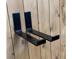 BMF Direct Lot de 2 équerres industrielles robustes pour étagère rustique à fixer au mur du garage