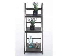 CLP Étagère de Rangement pliable YANA en bois, Porte-plante avec 3 Grands Espaces de Rangement, Étagère Multi-usage, Étagère décorative pour livres et plantes, 110 x 40 x 40 cm, 6 Couleurs au choix marron clair
