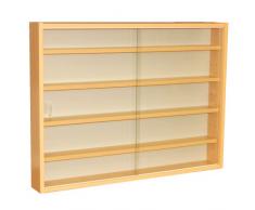 WATSONS Reveal - Vitrine Collectionneur Murale 4 etageres - Finition hetre