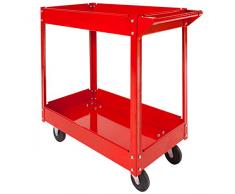 TecTake Chariot servante datelier à outil sur roulettes - diverses modèles - (2 étagères | No. 400879)