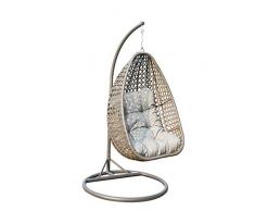 A/N Balancelle rotin Fauteuil, extérieur Pull Fleur balançoire Suspendue Panier, intérieur Egg Chair, avec Coussin Stand