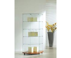 MHN Vitrine dangle verrouillable en Verre avec éclairage en Forme de Cerisier 68 cm