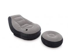 INTEX Fauteuil gonflable Ultra détente Gris/Noir