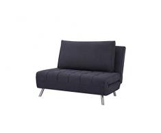 Marque Amazon - Movian Scutari - Canapé convertible 2 places, 122 x 91 x 91 cm, Noir