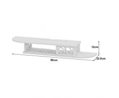 Etagère murale Etagère flottante Set Support pour lecteur de DVD HD Box TV Etagère pour routeur Étagère murale pour meuble de télévision Etagère de rangement Bibliothèque Blanc