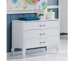 Élégant Commode Snowy dans le style baroque de Mixibaby