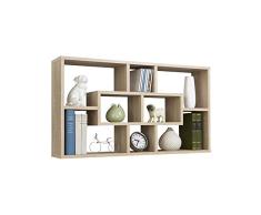 FMD Möbel 289-001_ei Lasse Etagère Murale avec 8 Compartiments Chêne
