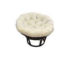 Chaise Ronde Coussin, Coussin Chaise Balançoire, Hanging Egg Chair Hammock Rocking Chair Pads Coussin For Balcon Patio Jardin, Extérieur Ou Intérieur Diamètre 90cm / 35in (Color : Creamy-white)
