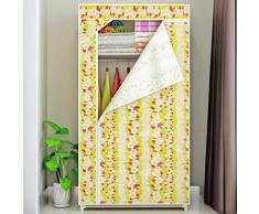 AOLI Bonnetière humidité Preuve en tissu renforcé Garde-robe Cadre en acier Armoire Combinaison Armoire,Jaune