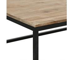 Table basse de salon en bois et métal - Style industriel, Vintage et Atelier