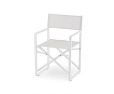Legno&Design Chaise Fauteuil metteur en scène, Structure en Aluminium Revêtement en textilène