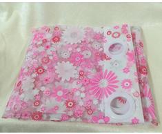 Rideaux Salon Design Moderne Kolylong Imprimer Floral Voile Rideau Salle Rideau De FenêTre Divider ÉCharpe 100X200cm (Rose)
