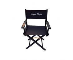 ATELIER LAMBERT FauteuilMetteur en Scène Adulte 85 x 40 x 45 cm Hévéa NOIR Broderie Personnalisable