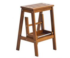 AYHa Tabourets de marche, tabouret de marche, multifonctionnel en bois de chêne, chaise pliante pour enfants avec élévateur à 2 marches, marche pliante de bibliothèque/cuisine/bureau (29 Times;