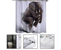 Stillshine Rideaux de douche Fournitures de salle de bain animaux imperméable à l'eau rideau de douche, polyester avec 12 crochets ,tapis de chambre matelas salle de bain salon cuisinière tapis de cuisine couverture antidérapante