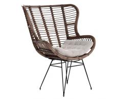 KOH DECO Fauteuil en rotin Sting