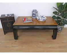 Yajutang Opium Table Basse en Bois Massif Noir
