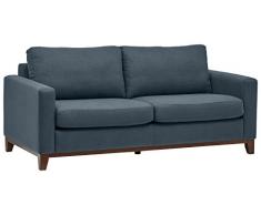 Marque Amazon - Rivet North End - canapé moderne à structure en bois visible, largeur 198 cm, Denim