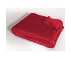 Douceur d'Intérieur Louna Jeté de Canapé Polyester Rouge 180 x 220 cm