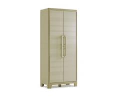 KETER | Armoire haute Gulliver - EPACK, Beige/Sable, Cabinets, 80x44x182 cm