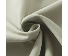 Rideaux Salon de Fenêtre Occultants - Aquazolax Anti Thermique Phonique Rideau Uni Solids avec Oeillets, Draperie Défenser Lumière Tombé Lourd pour Cuisine, Mesures 106cm×213cm (L×H), Beige, 2 Pièces