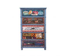 Commode, rangement pour le vent industriel créatif, tiroir, armoire décorative, ancienne armoire latérale