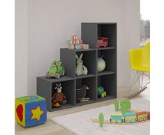 IDKIDS Etagere Cube Escalier - Gris Anthracite
