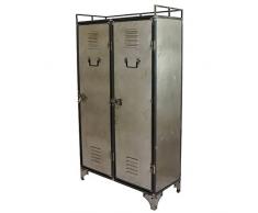 chemin_de_campagne Bibliothèque Industriel Bahut Armoire Métal Buffet Meuble Fer
