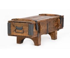Coffre de Voyage en bois ancien Table Basse de Campagne hauteur 37 cm, profondeur 37 cm, largeur 105 cm …
