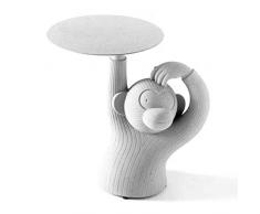 Hammer Creative Corners, Singe Arrondis Ciment béton Imitation, Résine Matériel Table Basse, côté Fun à Vivre dans lart Plateau (Couleur: A, Taille: 39 * 60 * 60 cm) (Color : A)