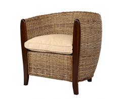 Soldes : -43% Fauteuil Sidney en rotin kubu