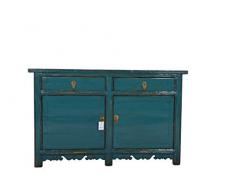 Fine Asianliving Antique Chinese Buffet Details Teal - Gansu