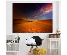 ad Désert du Sahara Maroc Nuit Paysage Art Toile Affiche Peinture Mur Photo Imprimer Moderne Canapé Maison Chambre Décoration -60x80cmx1pcs-Pas de Cadre