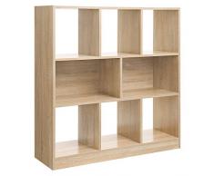 VASAGLE Bibliothèque Ouverte, Étagère de Rangement sur Pieds, Dimensions: 97,5 x 30 x 100 cm (L x l x H), Couleur chêne Clair LBC52NL