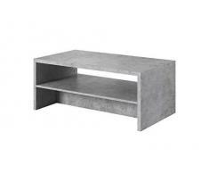 e-Com - Table Basse Salon Tamar - 60 x 110 cm - Beton