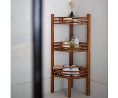 Étagère dangle en bois de teck massif 107 x 37 x 37 cm