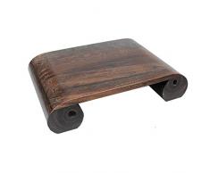 CROWN Table Basse Rustique, Table Basse Vintage en Bois Massif, pour Table de cérémonie de thé Table de Baie vitrée avec Balcon Table de Tatami en Bois Massif Table de thé Zen Simple