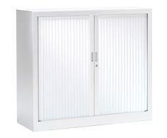 Pierre Henry Armoire à rideaux 100 x 120 x 43 cm - blanc - anti-feu - Armoire de bureau Armoire métallique Rangement de bureau