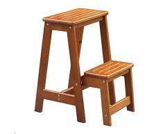 Sarazong Escabeau à Deux étages, escabeau de Chaussures à Chaussures Tabouret en Bois Massif pour escabeau Pliable Tabouret de Porte Escabeau,A