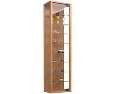 VCM 911775 Stano Vitrine sans Éclairage LED Bois/Verre Hêtre 115 x 33 x 18 cm
