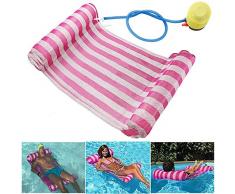 GEYUEYA Home Multi-Usage Flottantes Hamac,Hamac Gonflable(Fauteuil de Salon,Hamac,Drifter) Portable Flotteur Ultraléger Pliable avec Une Petite Pompe -Rose