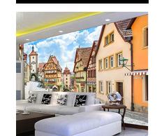 LFVGUIOP Murales 3D personnalisées, Temples de Montagne dItalie forêts Nature Salon canapé TV Mur Chambre Mur papier-1m2