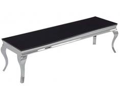 LIGNEMEUBLE STORM NOIR ET CHROMÉ COLLECTION SÉJOUR SALLE A MANGER DESIGN NÉO BAROQUE : Le Meuble TV