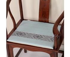 KLWJ Siège de rotin, Patinoire de Cool Soie, Coussin de siège, été Office Coussin de Chaise étudiant Coussin à Manger Coussin Coussin de Fauteuil en Acajou de Style Chinois-A 40x50cm(16x20inch)