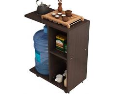 GOG Portable multifonction pliable pliable Panier, simple et moderne nordique Table basse créative Salon Petit Appartement Kung Fu mobile thé Panier Mini Couleur: Blanc,Noir