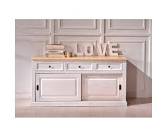 Estense – Buffet Portes coulissantes en Bois col ciré consommé Blanc – Divers Couleurs – 446 F